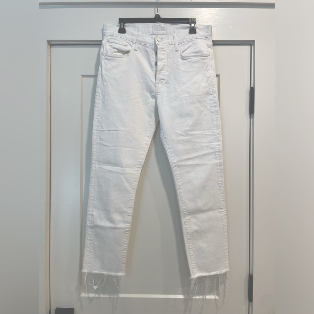 MOTHER White denim